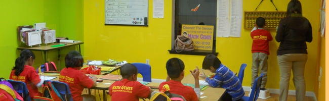 Math Genie Students Learn on the Abacus Math Genie Students Learn on the Abacus