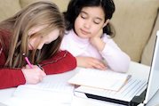 Childhood laptop learning and playing opt