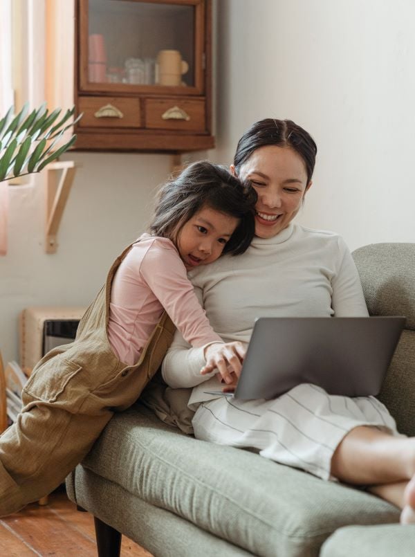 Happy mom and kid 1