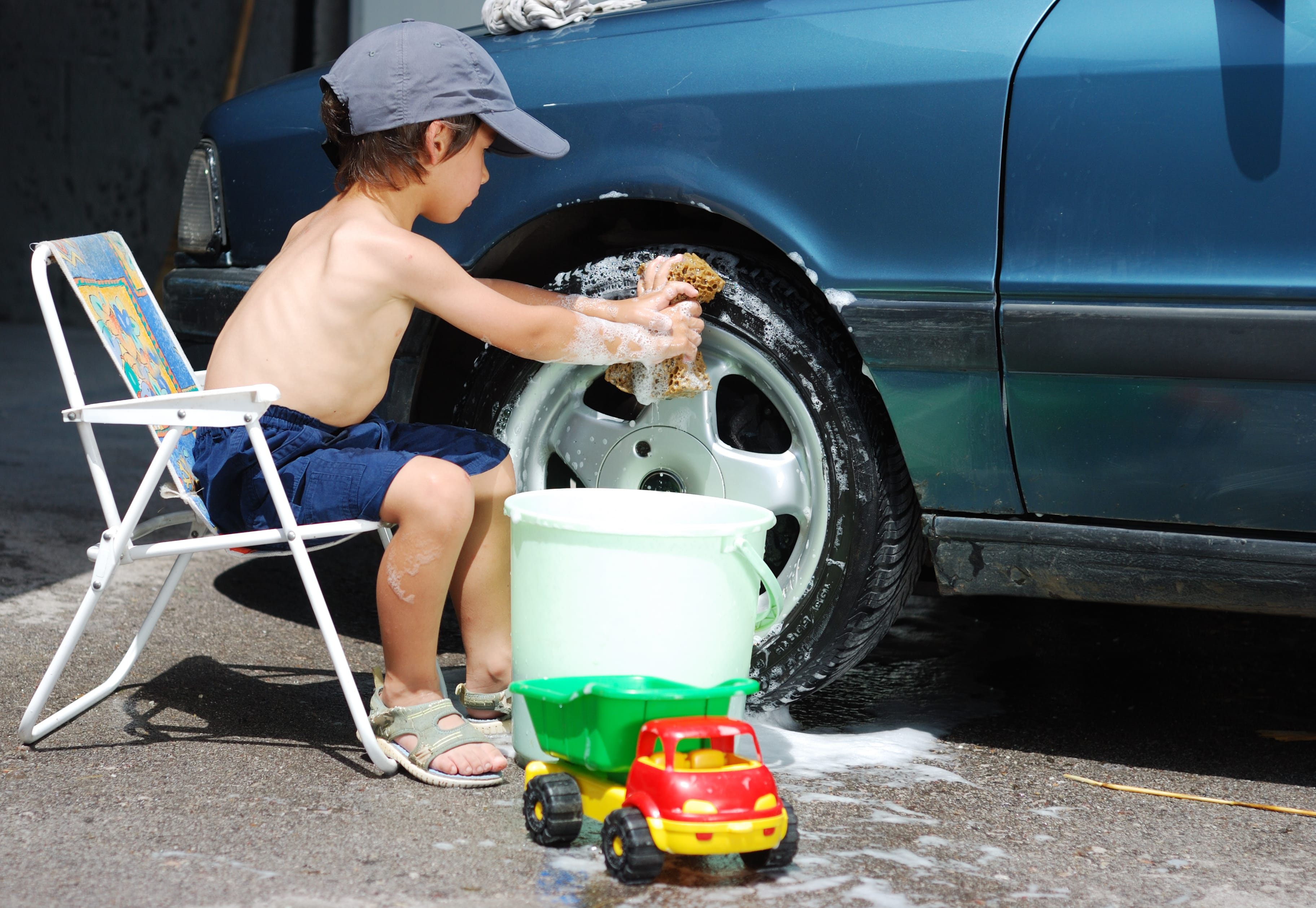 Child cleaning